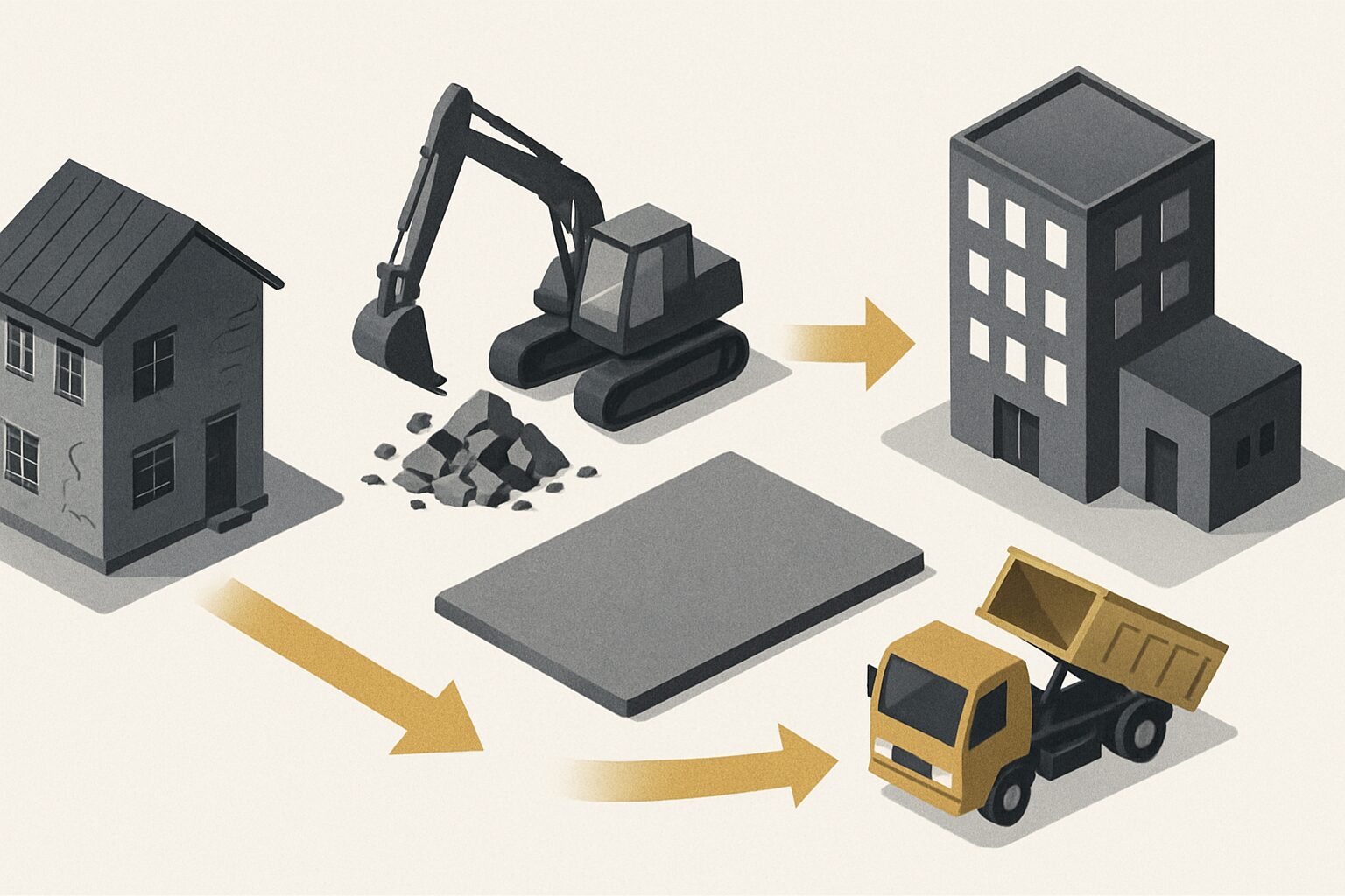 古家付き土地の売却の流れ(解体する場合)